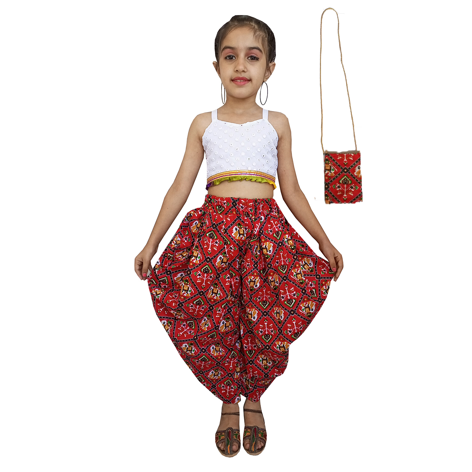 Heavy Handwork Peplum Top with Dhoti  Peplum Indian girl Dress